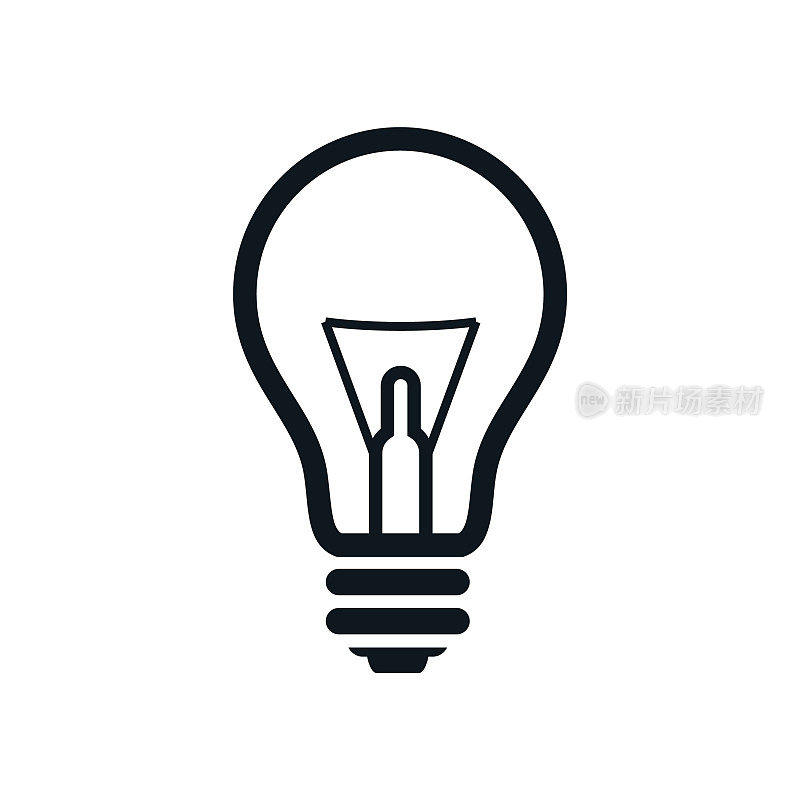 Incandescent Electric  Light bulb illustration - Vector